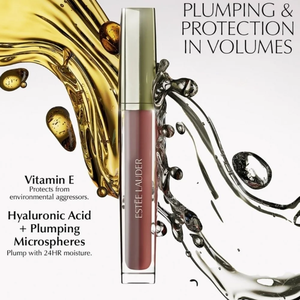 Estee Lauder Glossy Pout Lip Oil: Strawberry Milk (02), 2oz, NIB